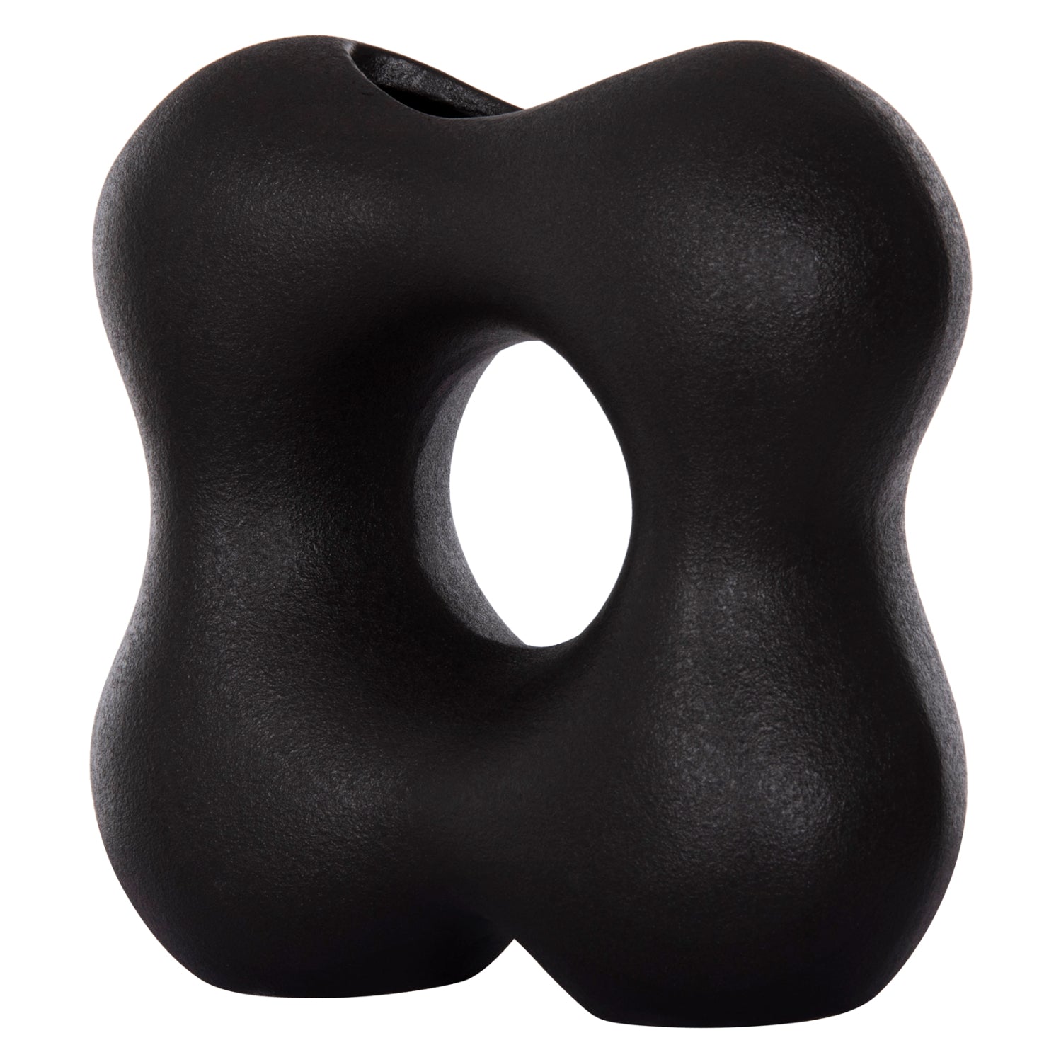 CERAMIC TABLE DECOR SEBOR HM4594.02 MATTE BLACK 18x9x18Hcm.