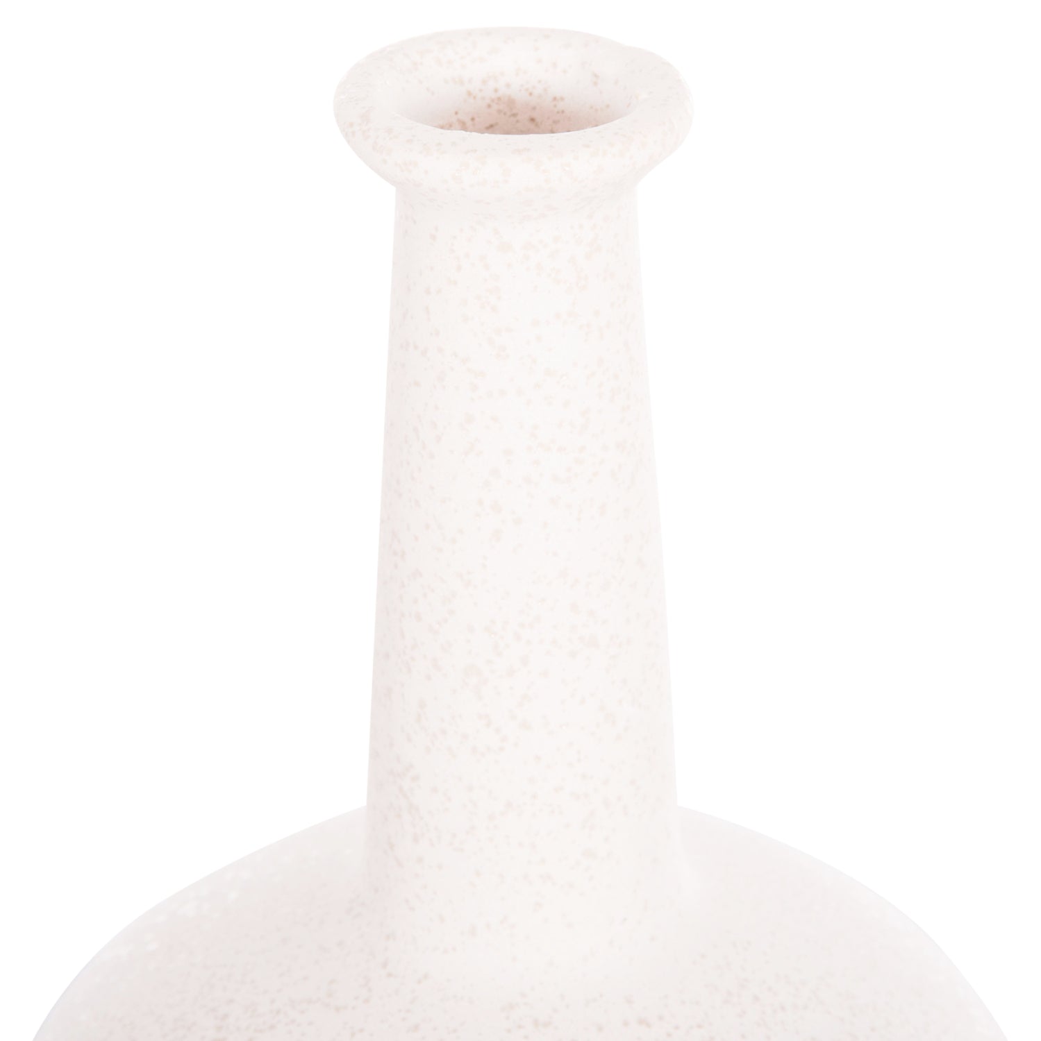 CERAMIC TABLE DECOR ELENDIL HM4593.01 OFF WHITE WITH CRYSTALLIZATION Φ15x25Hcm.