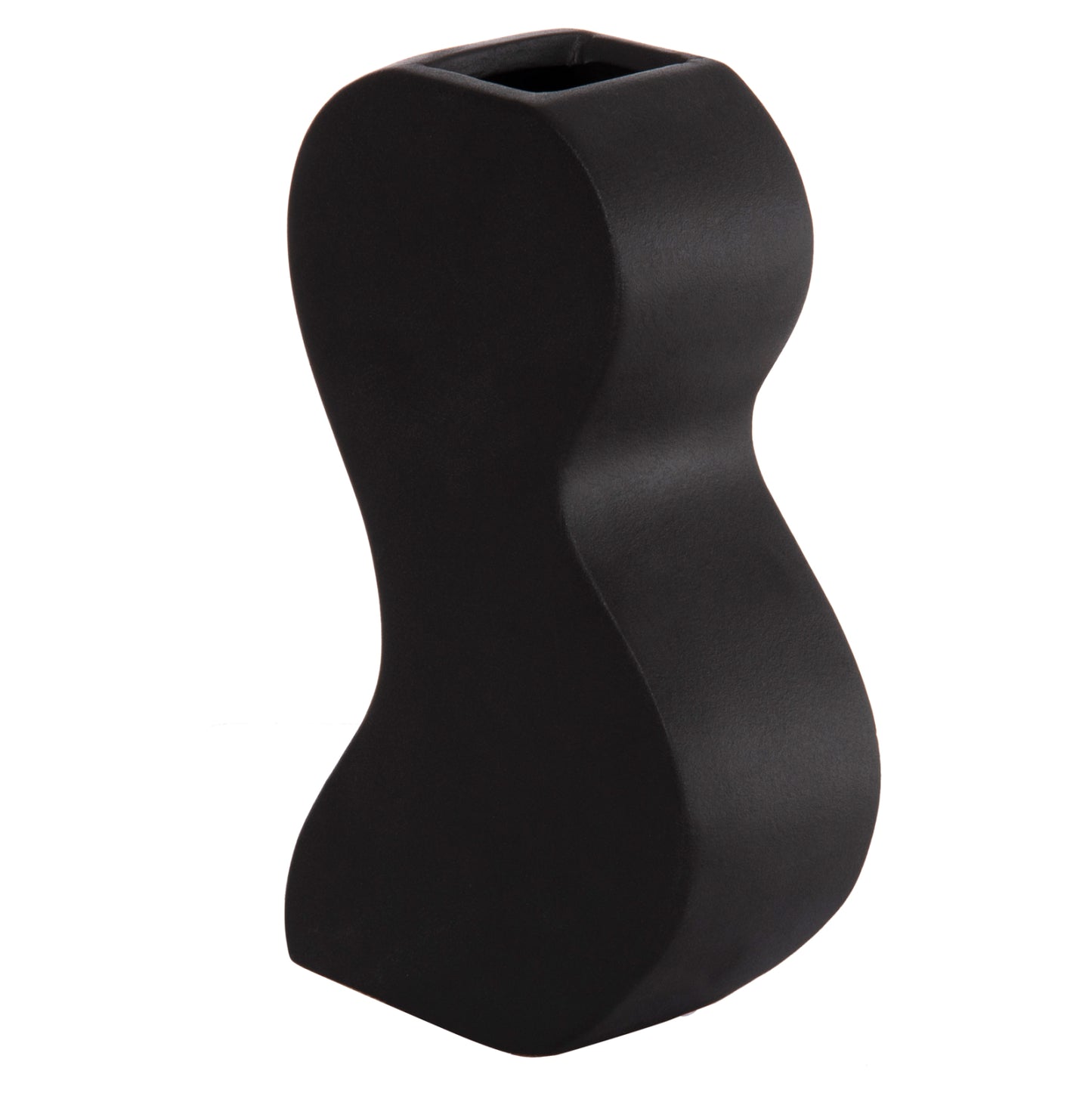 CERAMIC TABLE DECOR SERIES "SEBOR" HM4590.02 BLACK MATTE 13x6x22Hcm.