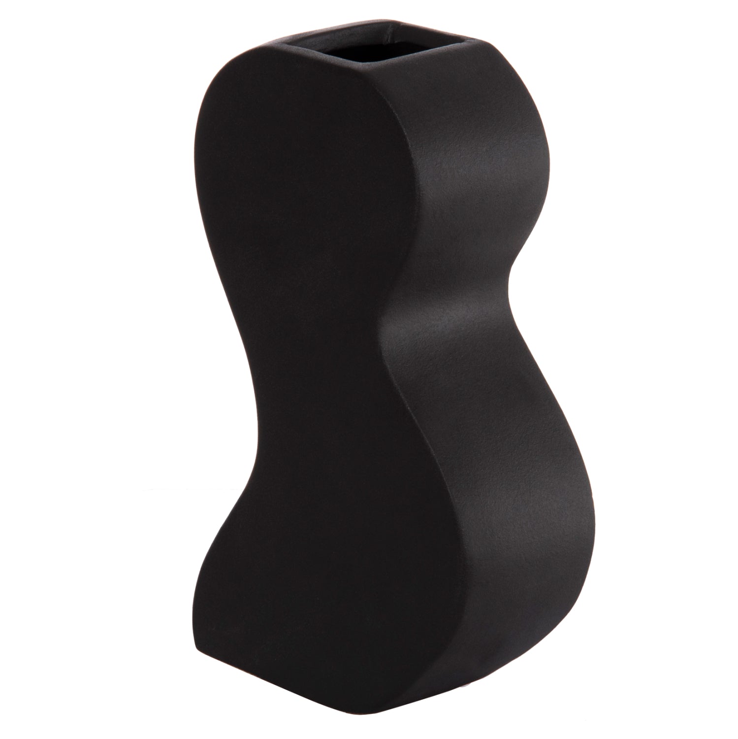 CERAMIC TABLE DECOR SERIES "SEBOR" HM4590.02 BLACK MATTE 13x6x22Hcm.