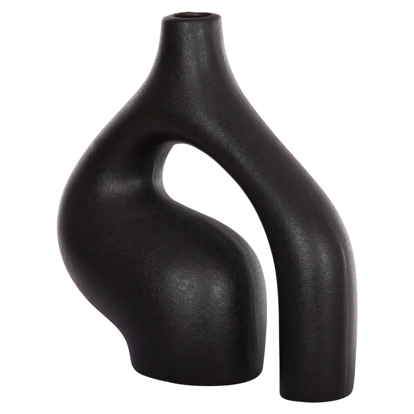 CERAMIC TABLE DECOR ISIL HM4597.02 BLACK MATTE 29.5x11x29Hcm.
