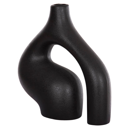 CERAMIC TABLE DECOR ISIL HM4597.02 BLACK MATTE 29.5x11x29Hcm.