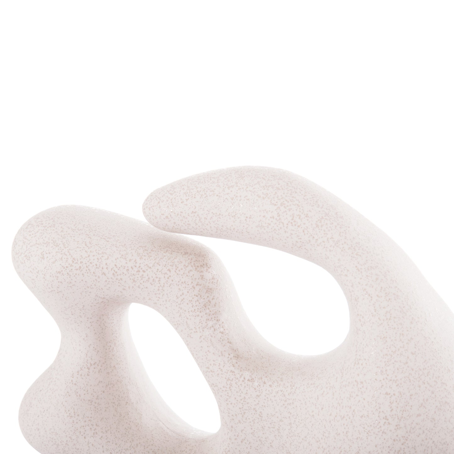 CERAMIC TABLE DECOR SERIES ISIL HM4596 OFF WHITE WITH CRYSTALLISATION 33.5x15.5x30Hcm.