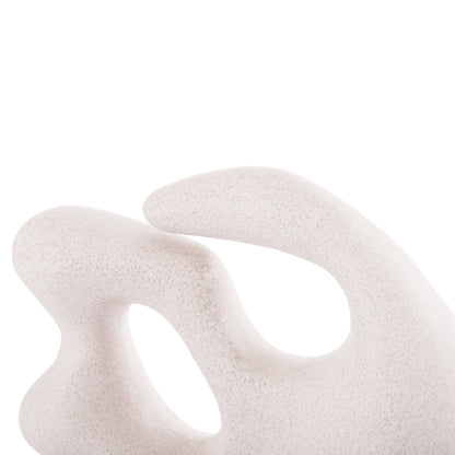CERAMIC TABLE DECOR SERIES ISIL HM4596 OFF WHITE WITH CRYSTALLISATION 33.5x15.5x30Hcm.