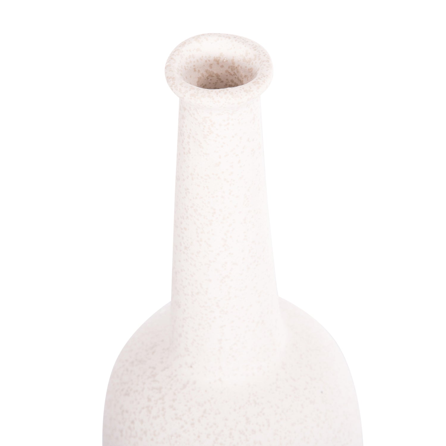 CERAMIC TABLE DECOR ELENDIL HM4592.01 OFF WHITE WITH CRYSTALLIZATION Φ10x30Hcm.