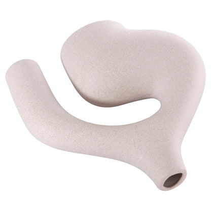 CERAMIC TABLE DECOR ISIL HM4597.01 OFF WHITE WITH CRYSTALLIZATION 29x11x29Hcm.