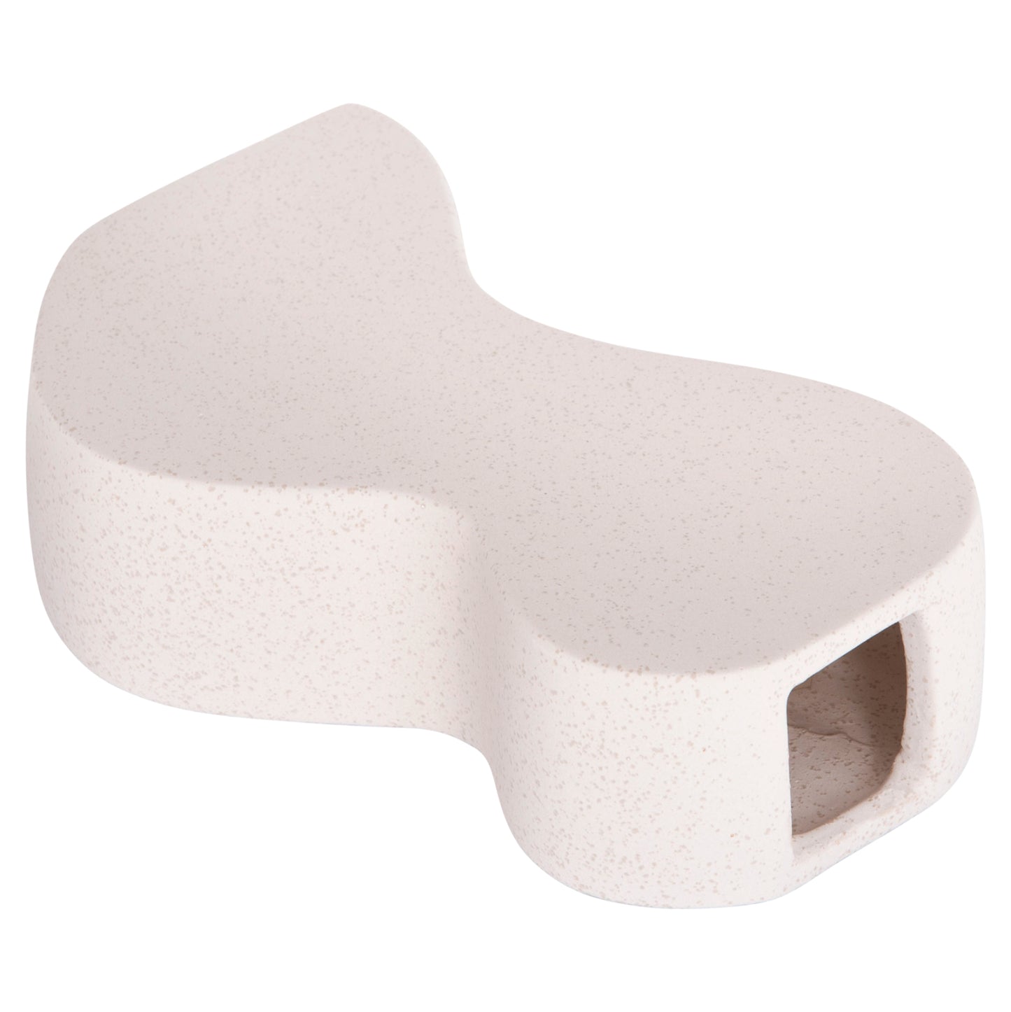 CERAMIC TABLE DECOR SERIES "SEBOR" HM4590.01 OFF WHITE WITH CRYSTALLISATION 13x6x22Hcm.
