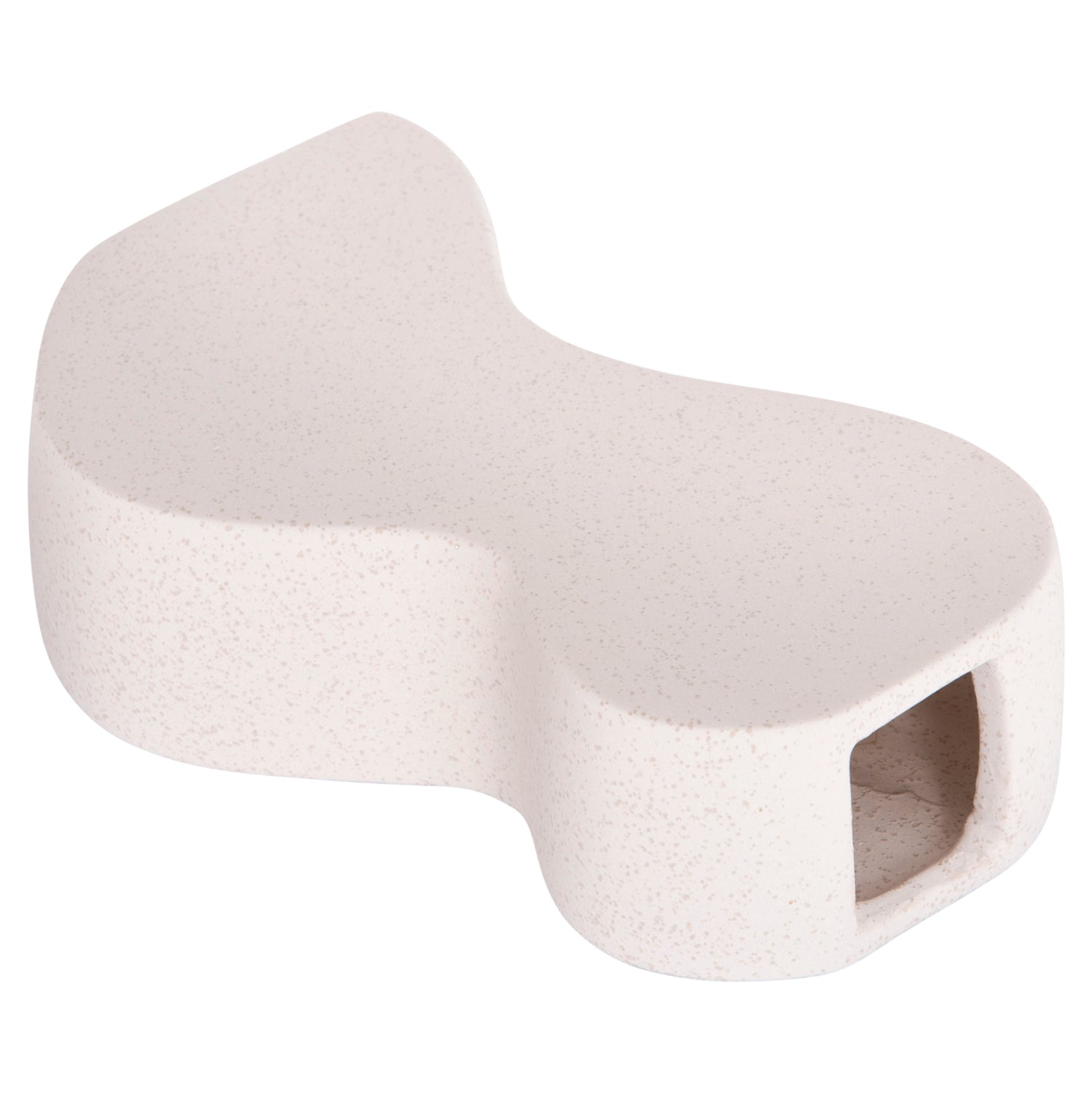 CERAMIC TABLE DECOR SERIES "SEBOR" HM4590.01 OFF WHITE WITH CRYSTALLISATION 13x6x22Hcm.