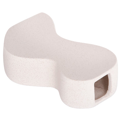CERAMIC TABLE DECOR SERIES "SEBOR" HM4590.01 OFF WHITE WITH CRYSTALLISATION 13x6x22Hcm.