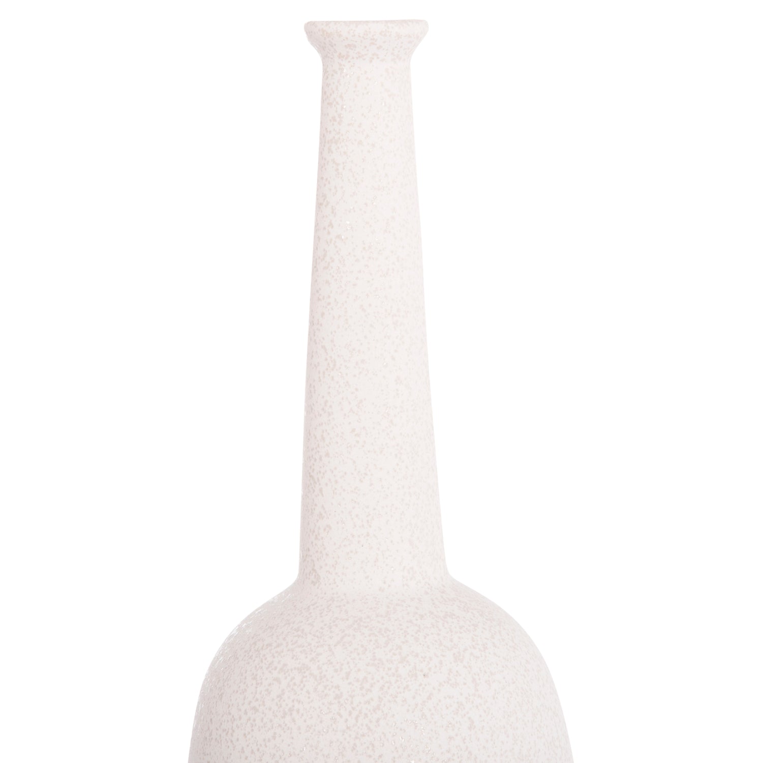 CERAMIC TABLE DECOR ELENDIL HM4591.01 OFF WHITE WITH CRYSTALLIZATION Φ12x39.5Hcm.
