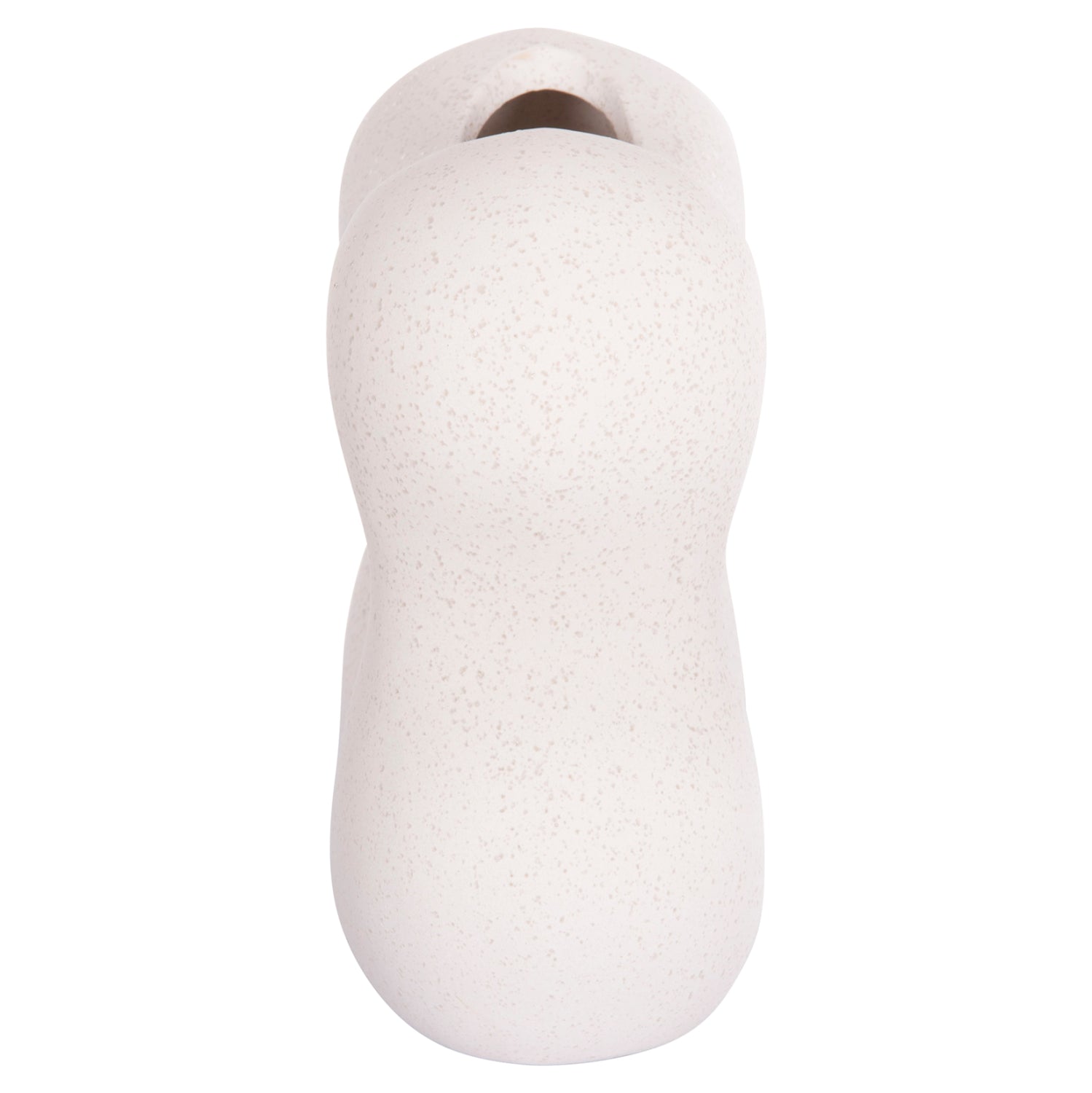 CERAMIC TABLE DECOR SEBOR HM4594.01 OFF WHITE WITH CRYSTALLIZATION 18x9x18Hcm.
