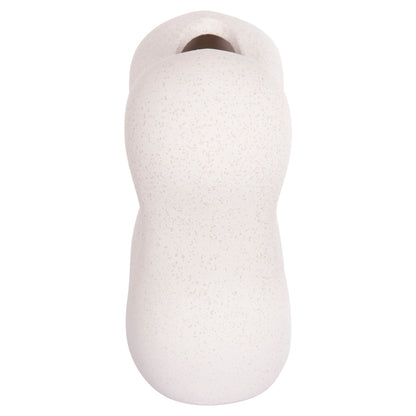 CERAMIC TABLE DECOR SEBOR HM4594.01 OFF WHITE WITH CRYSTALLIZATION 18x9x18Hcm.