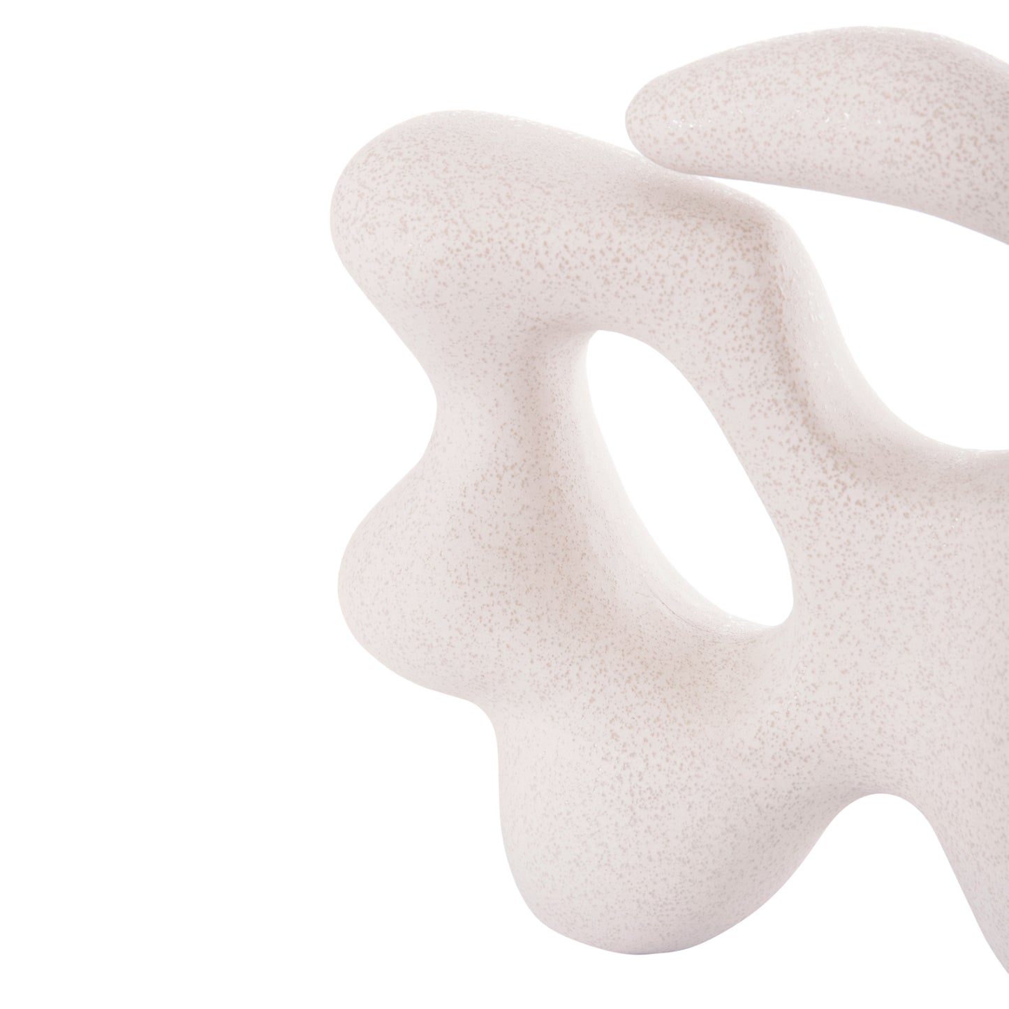 CERAMIC TABLE DECOR SERIES ISIL HM4596 OFF WHITE WITH CRYSTALLISATION 33.5x15.5x30Hcm.