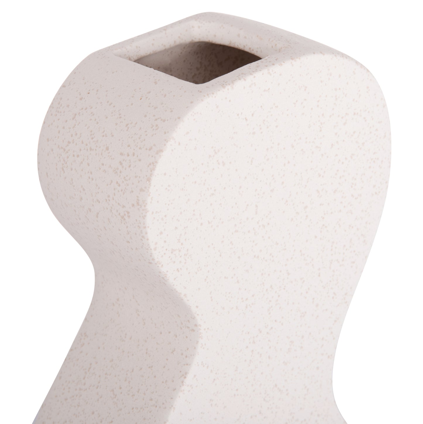 CERAMIC TABLE DECOR SERIES "SEBOR" HM4590.01 OFF WHITE WITH CRYSTALLISATION 13x6x22Hcm.