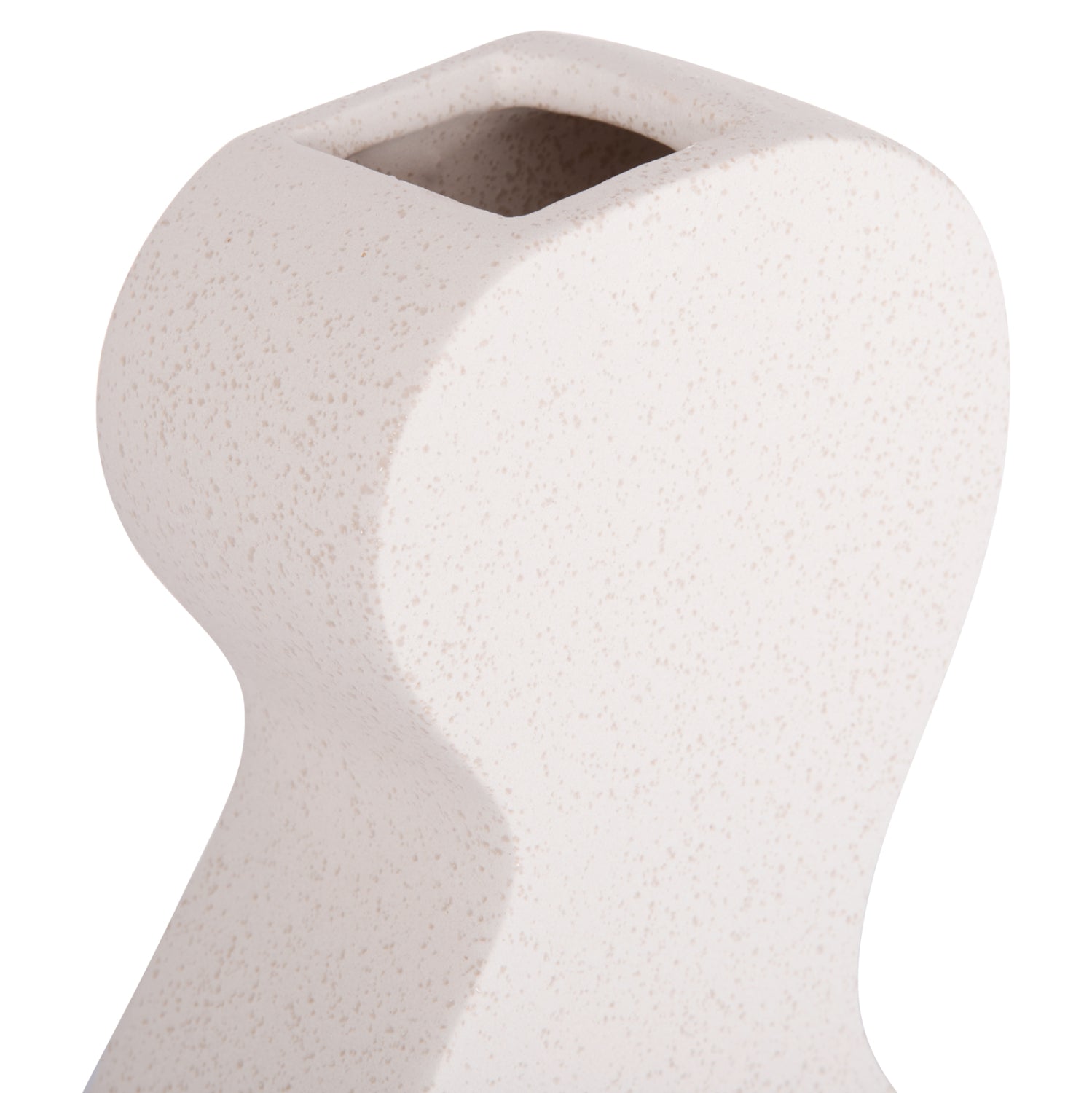 CERAMIC TABLE DECOR SERIES "SEBOR" HM4590.01 OFF WHITE WITH CRYSTALLISATION 13x6x22Hcm.