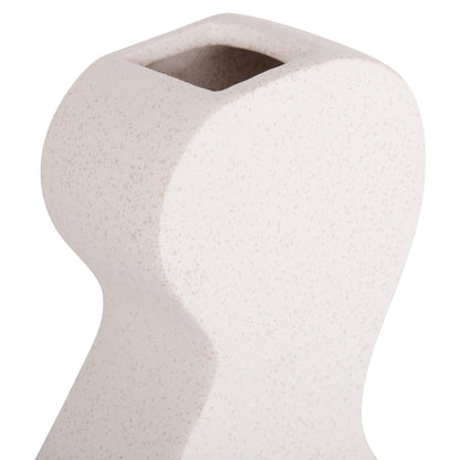 CERAMIC TABLE DECOR SERIES "SEBOR" HM4590.01 OFF WHITE WITH CRYSTALLISATION 13x6x22Hcm.
