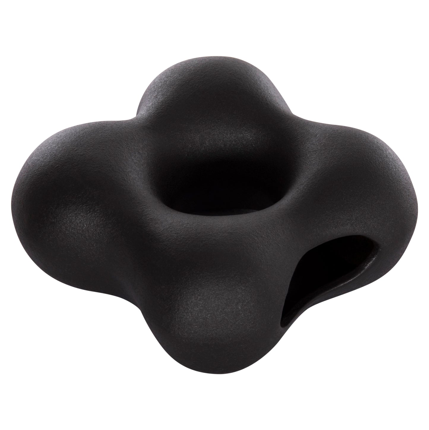 CERAMIC TABLE DECOR SEBOR HM4594.02 MATTE BLACK 18x9x18Hcm.