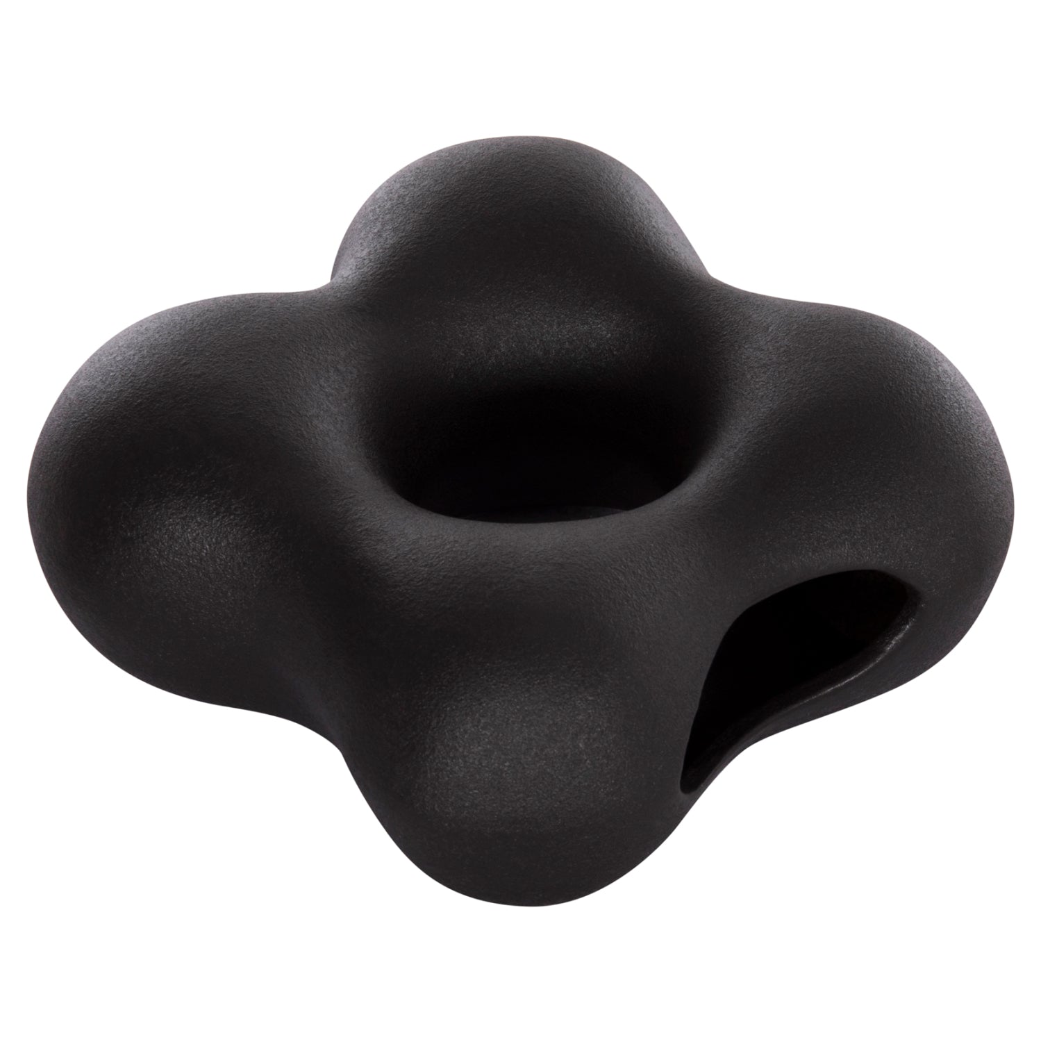 CERAMIC TABLE DECOR SEBOR HM4594.02 MATTE BLACK 18x9x18Hcm.