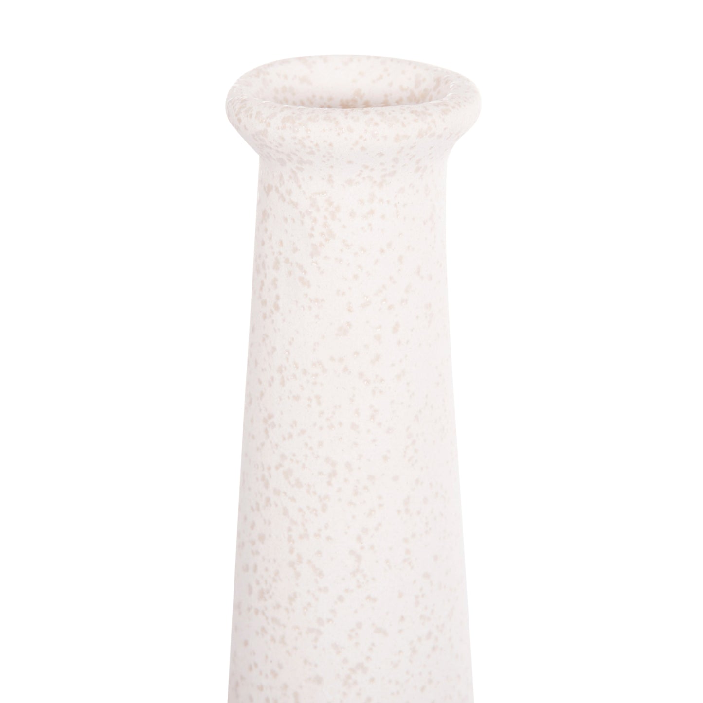 CERAMIC TABLE DECOR ELENDIL HM4592.01 OFF WHITE WITH CRYSTALLIZATION Φ10x30Hcm.