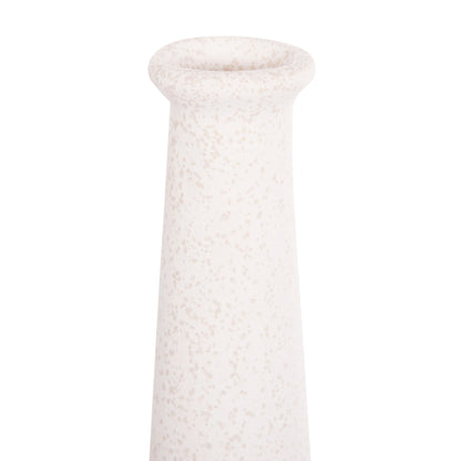 CERAMIC TABLE DECOR ELENDIL HM4592.01 OFF WHITE WITH CRYSTALLIZATION Φ10x30Hcm.