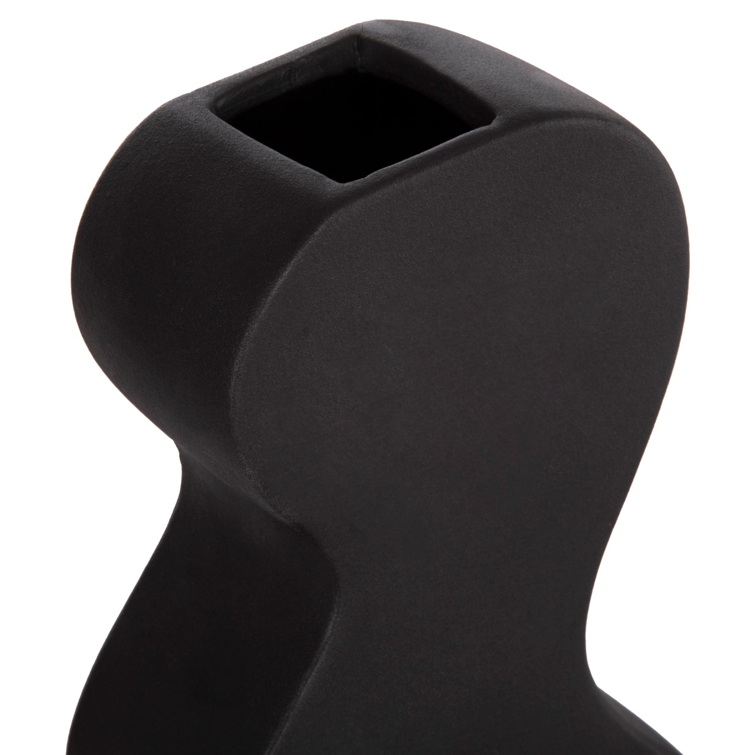 CERAMIC TABLE DECOR SERIES "SEBOR" HM4590.02 BLACK MATTE 13x6x22Hcm.