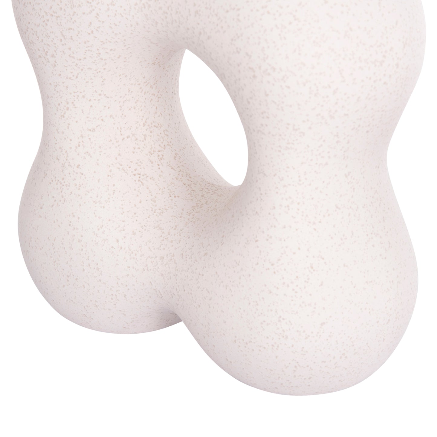 CERAMIC TABLE DECOR SEBOR HM4594.01 OFF WHITE WITH CRYSTALLIZATION 18x9x18Hcm.
