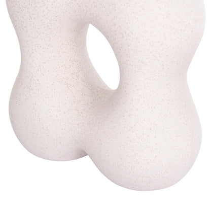 CERAMIC TABLE DECOR SEBOR HM4594.01 OFF WHITE WITH CRYSTALLIZATION 18x9x18Hcm.