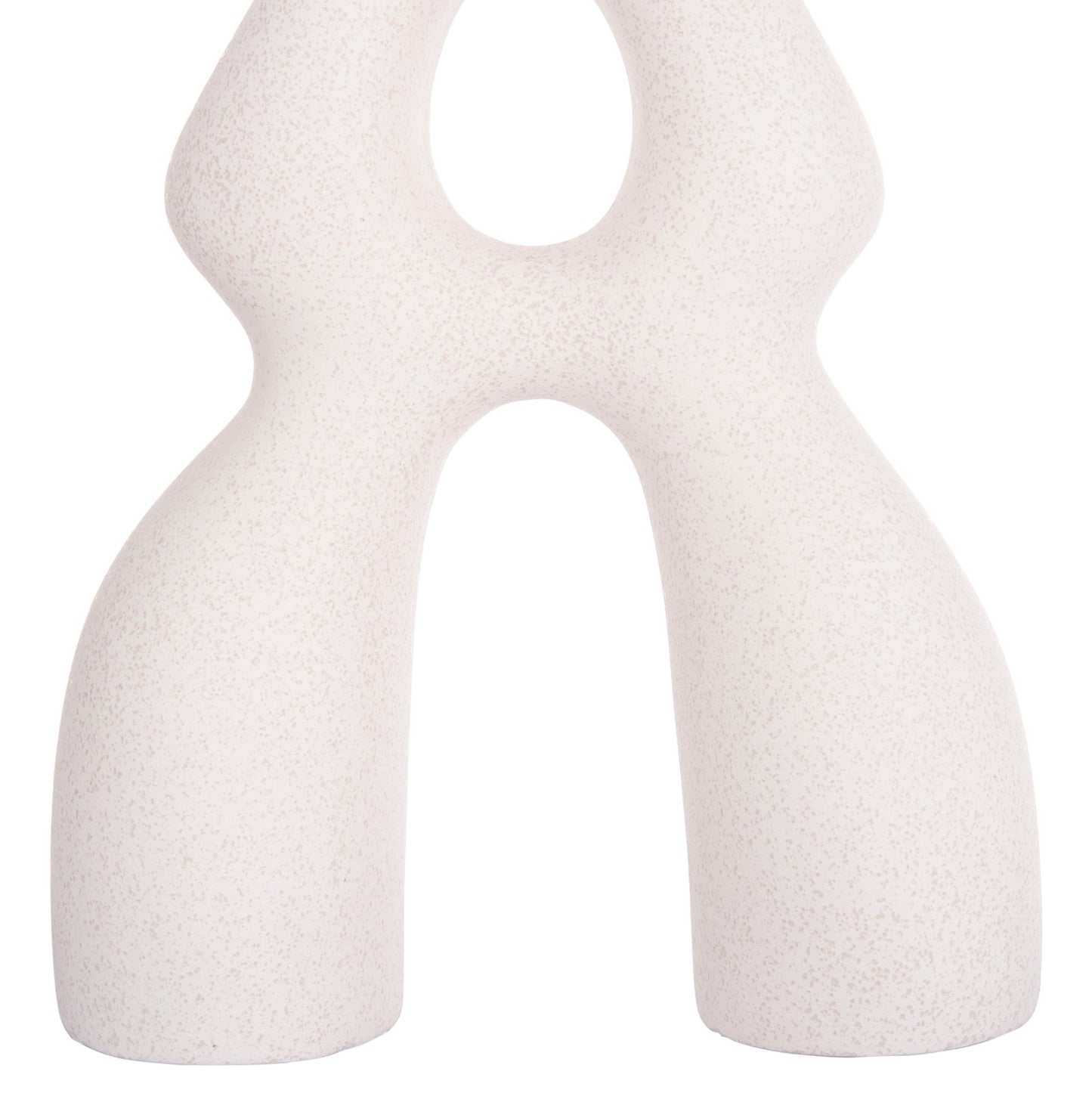 CERAMIC TABLE DECOR ISIL HM4598.01 OFF WHITE WITH CRYSTALLIZATION 26x9.5x29.5Hcm.