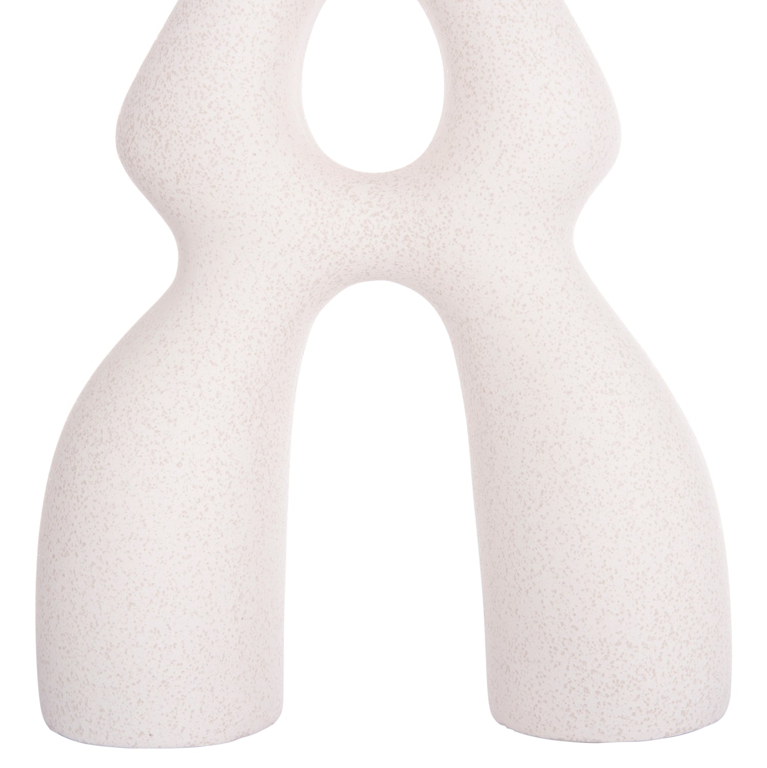 CERAMIC TABLE DECOR ISIL HM4598.01 OFF WHITE WITH CRYSTALLIZATION 26x9.5x29.5Hcm.