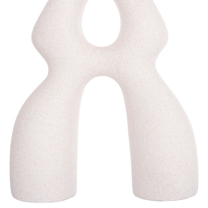 CERAMIC TABLE DECOR ISIL HM4598.01 OFF WHITE WITH CRYSTALLIZATION 26x9.5x29.5Hcm.