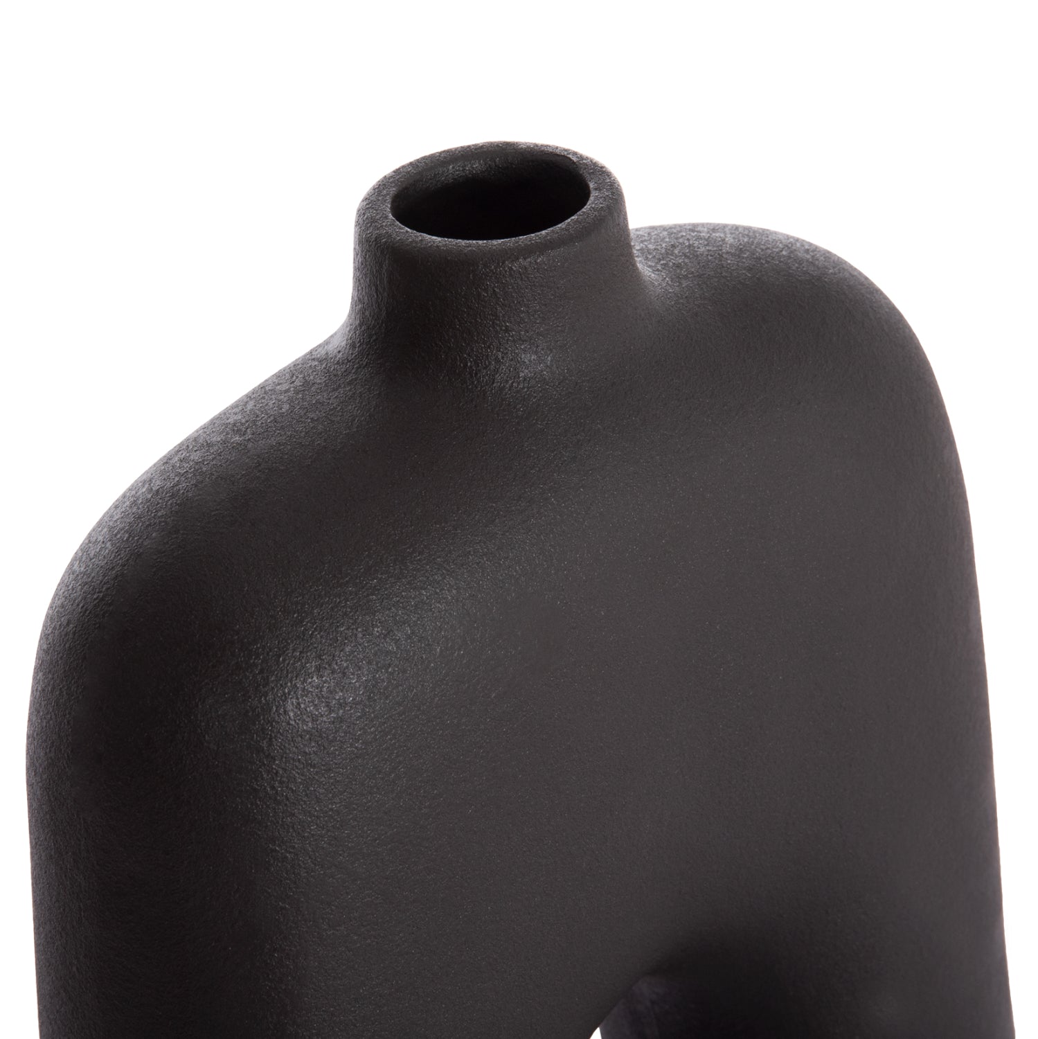 CERAMIC TABLE DECOR SERIES ISIL HM4599.02 BLACK MATTE 22x8x29Hcm.