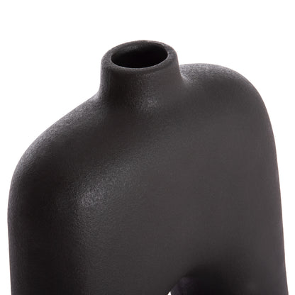 CERAMIC TABLE DECOR SERIES ISIL HM4599.02 BLACK MATTE 22x8x29Hcm.