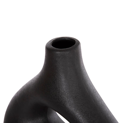 CERAMIC TABLE DECOR ISIL HM4597.02 BLACK MATTE 29.5x11x29Hcm.