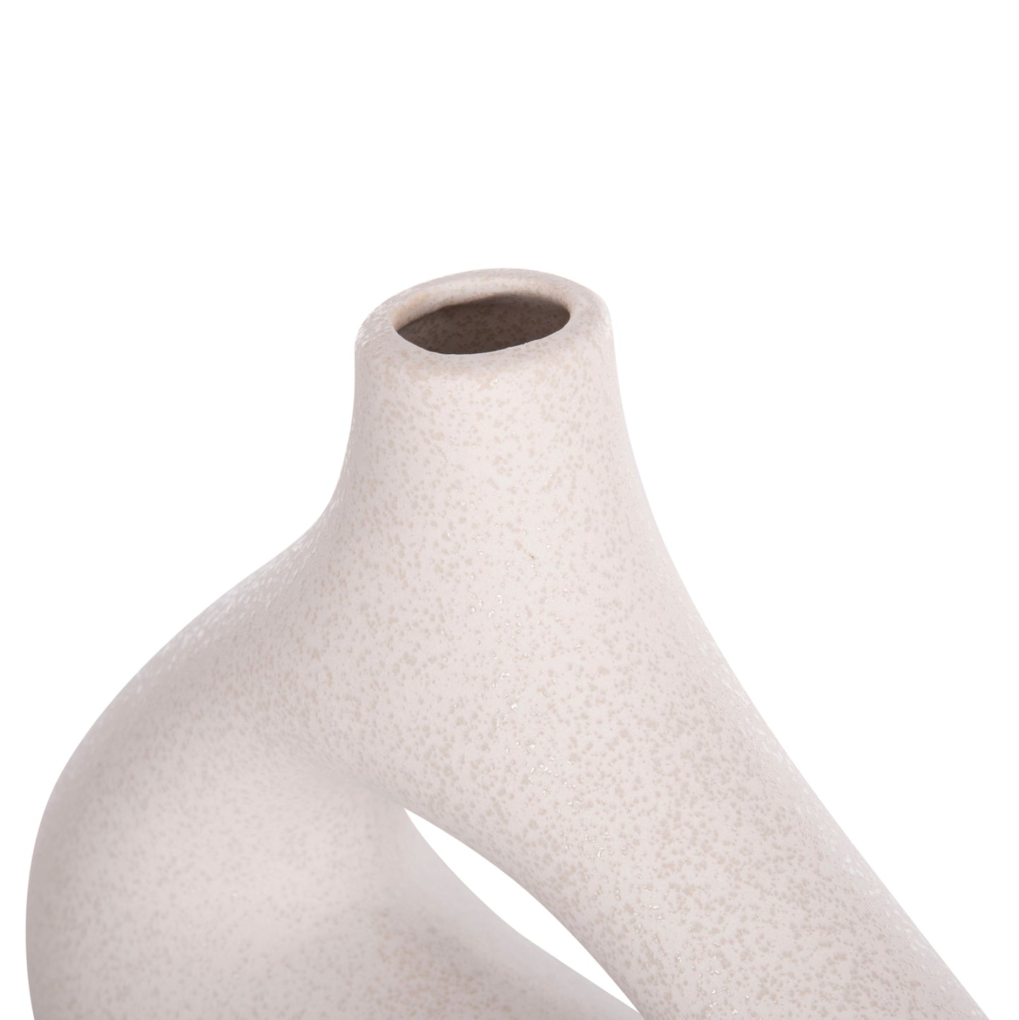 CERAMIC TABLE DECOR ISIL HM4597.01 OFF WHITE WITH CRYSTALLIZATION 29x11x29Hcm.