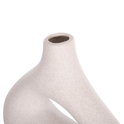 CERAMIC TABLE DECOR ISIL HM4597.01 OFF WHITE WITH CRYSTALLIZATION 29x11x29Hcm.