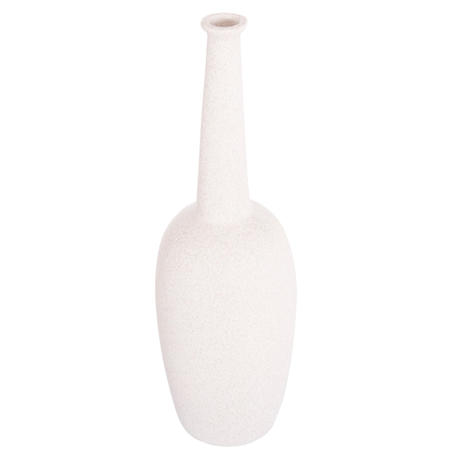 CERAMIC TABLE DECOR ELENDIL HM4591.01 OFF WHITE WITH CRYSTALLIZATION Φ12x39.5Hcm.