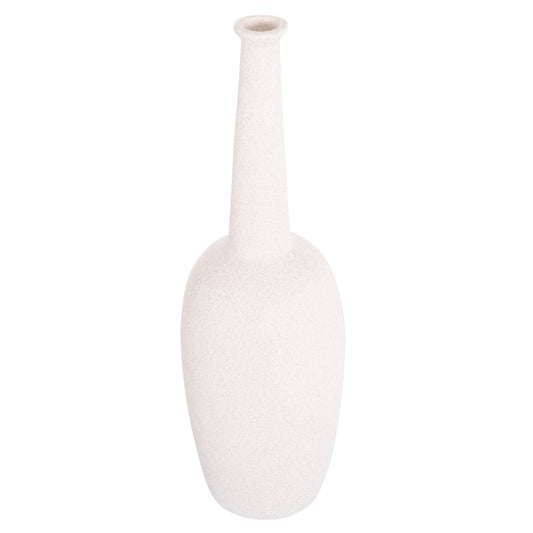 CERAMIC TABLE DECOR ELENDIL HM4591.01 OFF WHITE WITH CRYSTALLIZATION Φ12x39.5Hcm.