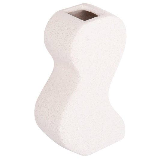 CERAMIC TABLE DECOR SERIES "SEBOR" HM4590.01 OFF WHITE WITH CRYSTALLISATION 13x6x22Hcm.