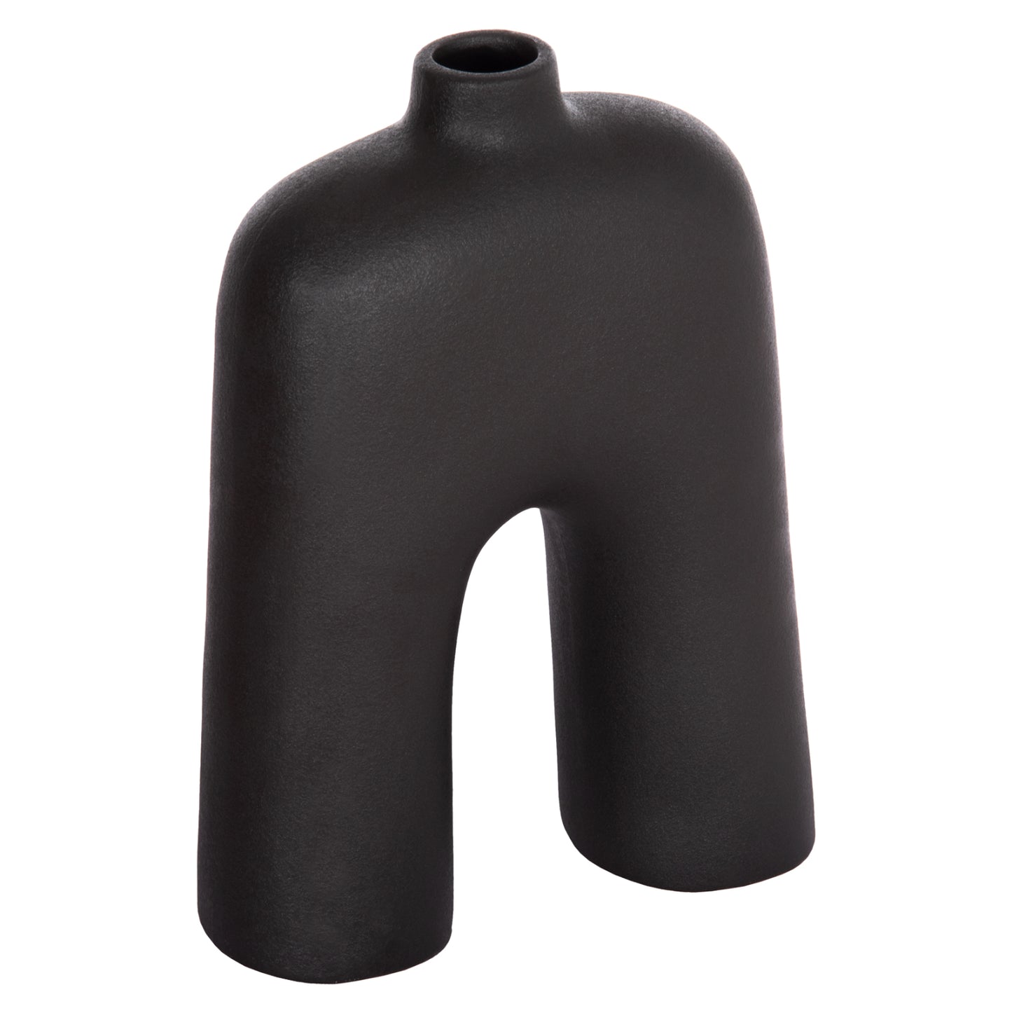 CERAMIC TABLE DECOR SERIES ISIL HM4599.02 BLACK MATTE 22x8x29Hcm.
