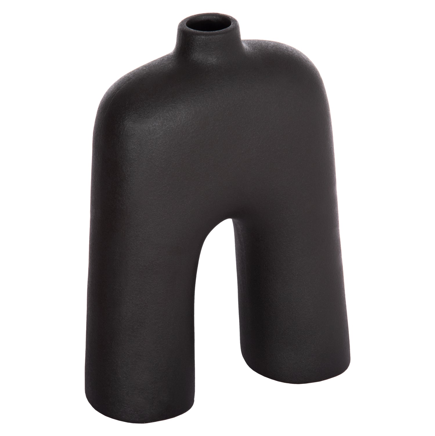 CERAMIC TABLE DECOR SERIES ISIL HM4599.02 BLACK MATTE 22x8x29Hcm.