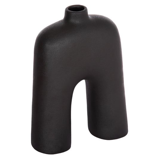 CERAMIC TABLE DECOR SERIES ISIL HM4599.02 BLACK MATTE 22x8x29Hcm.