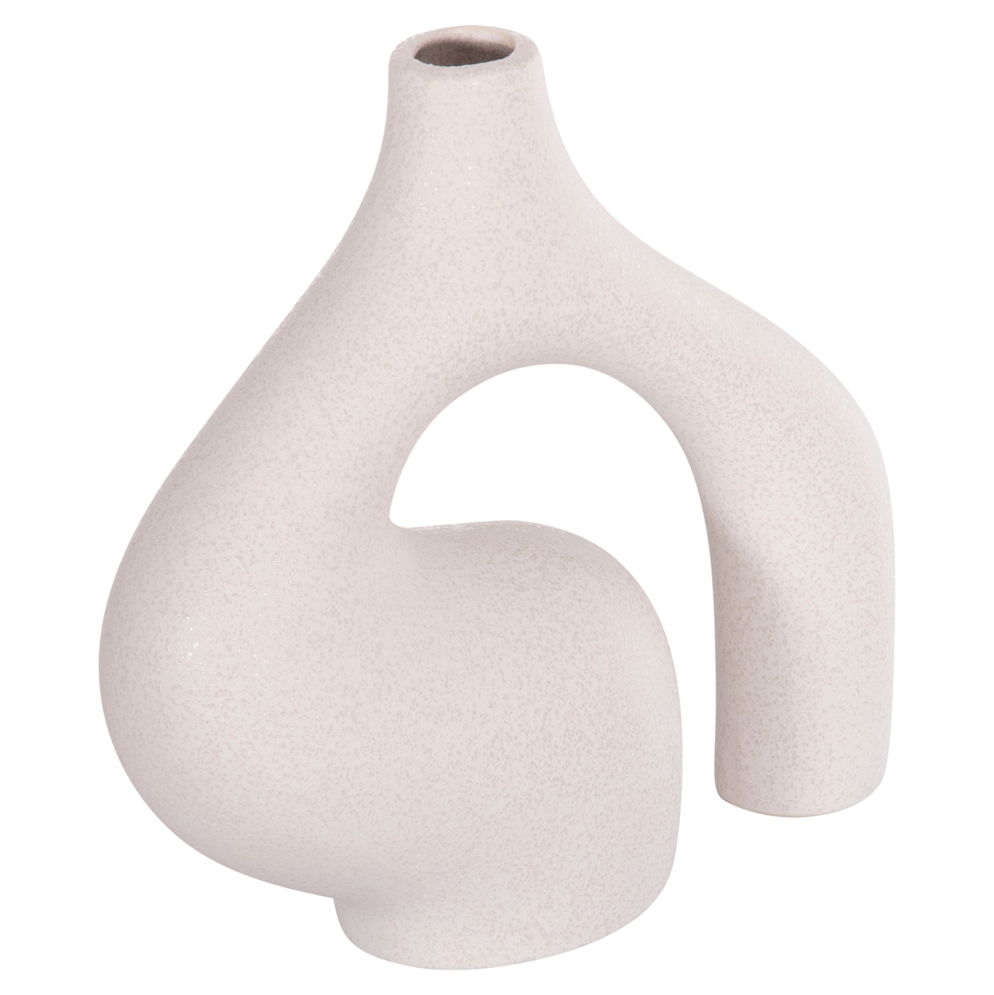 CERAMIC TABLE DECOR ISIL HM4597.01 OFF WHITE WITH CRYSTALLIZATION 29x11x29Hcm.