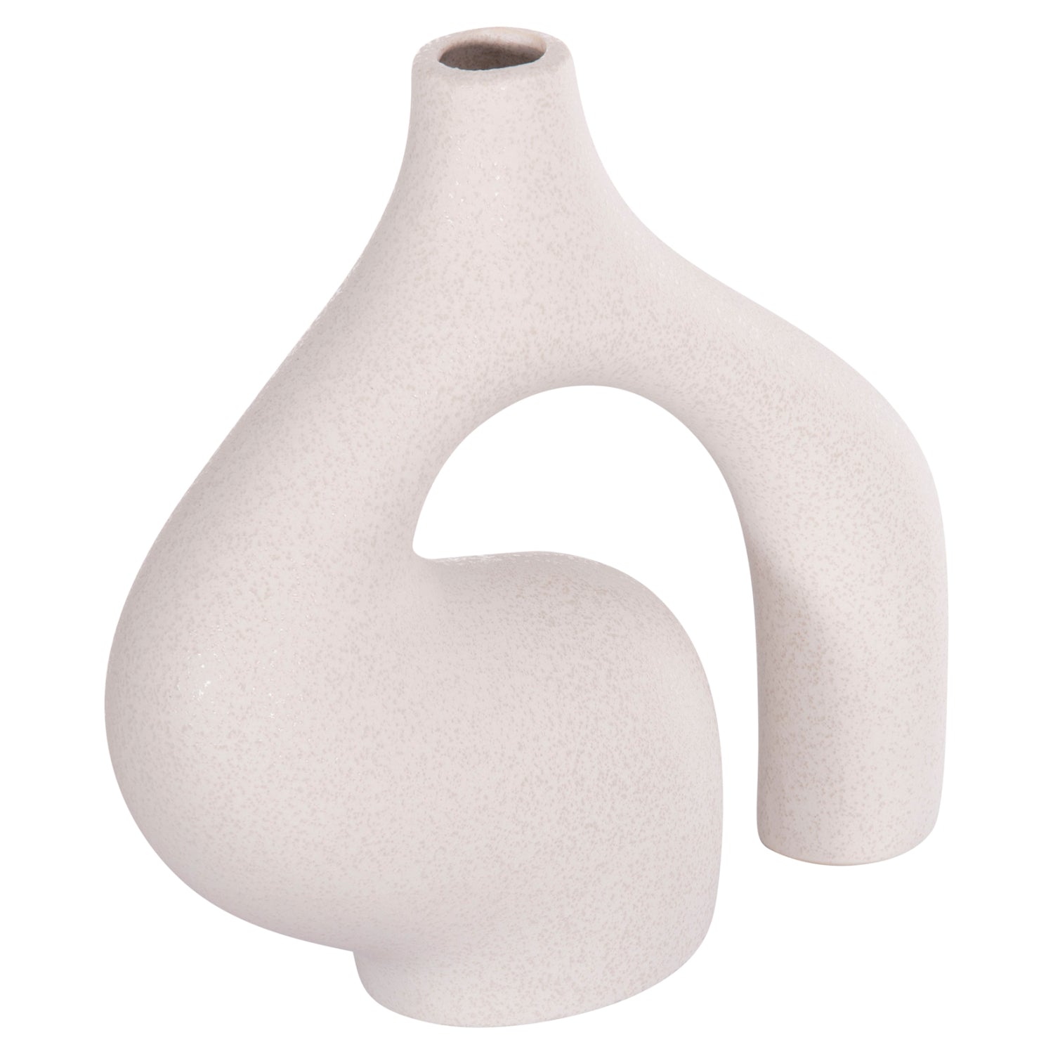 CERAMIC TABLE DECOR ISIL HM4597.01 OFF WHITE WITH CRYSTALLIZATION 29x11x29Hcm.