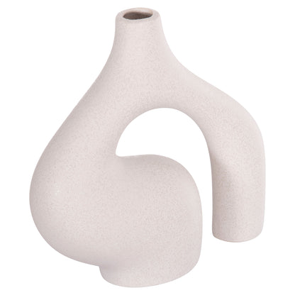CERAMIC TABLE DECOR ISIL HM4597.01 OFF WHITE WITH CRYSTALLIZATION 29x11x29Hcm.