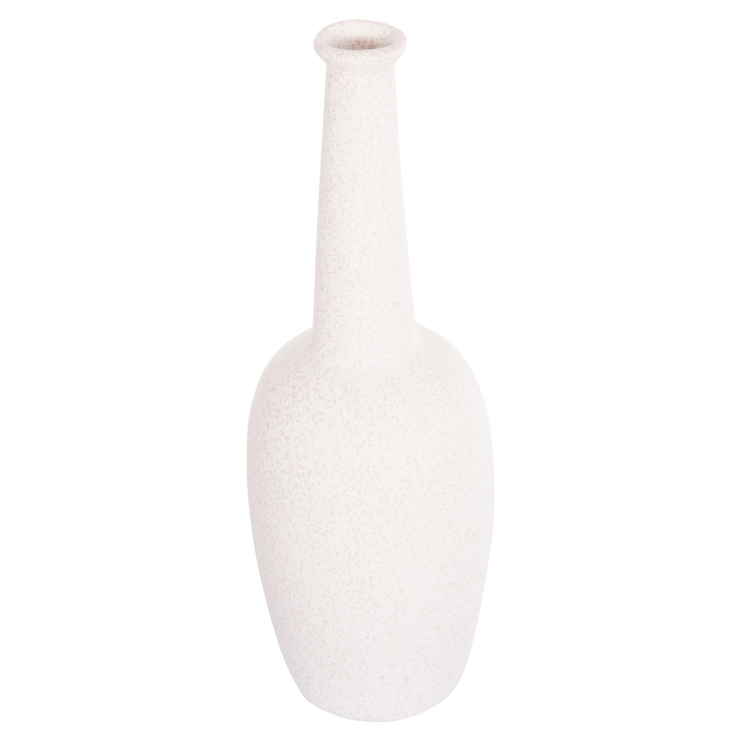 CERAMIC TABLE DECOR ELENDIL HM4592.01 OFF WHITE WITH CRYSTALLIZATION Φ10x30Hcm.