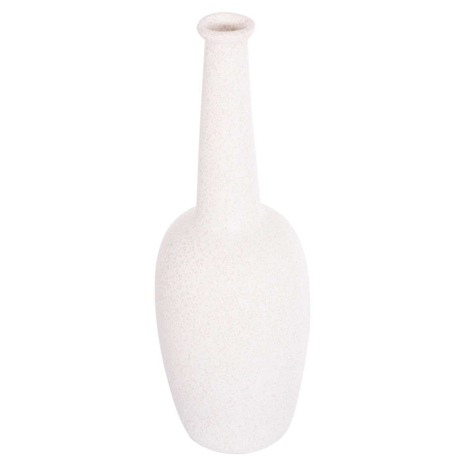 CERAMIC TABLE DECOR ELENDIL HM4592.01 OFF WHITE WITH CRYSTALLIZATION Φ10x30Hcm.