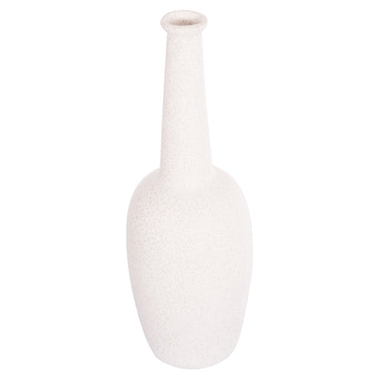 CERAMIC TABLE DECOR ELENDIL HM4592.01 OFF WHITE WITH CRYSTALLIZATION Φ10x30Hcm.
