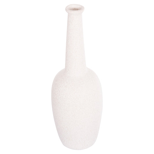 CERAMIC TABLE DECOR ELENDIL HM4592.01 OFF WHITE WITH CRYSTALLIZATION Φ10x30Hcm.