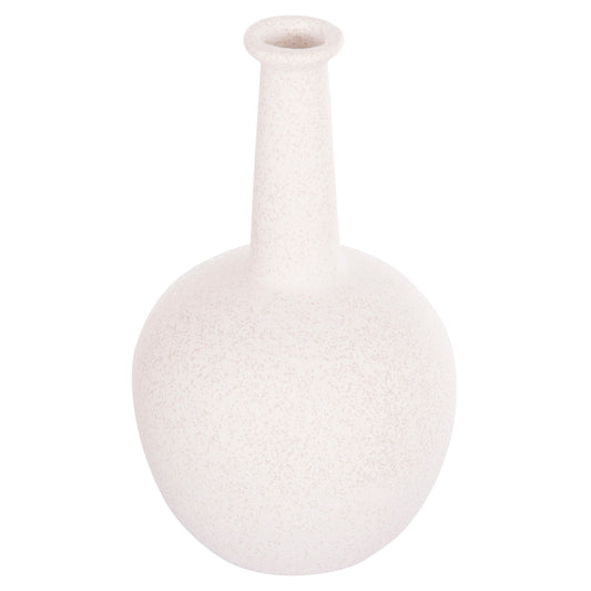 CERAMIC TABLE DECOR ELENDIL HM4593.01 OFF WHITE WITH CRYSTALLIZATION Φ15x25Hcm.