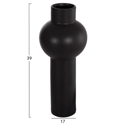 CERAMIC TABLE DECOR SCEPTER HM4604.02 MATTE BLACK Φ17.5x40Hcm.